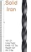 Satin Black 16.1.21 Long Twist Solid Iron Baluster for Staircase Remodel, Box of 5