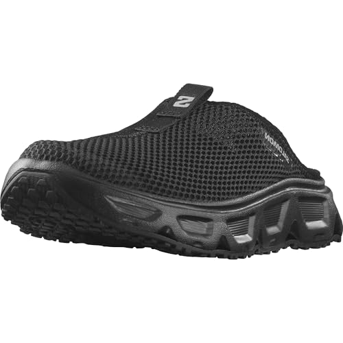 Reelax Slide 6.0 Zuecos Confort Mujer con Suela Goma EVA Amortiguada para Más Comodidad, Transpirable para Pies Cansados, Black, 38