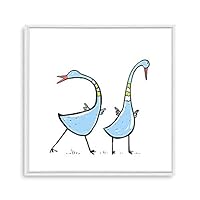 Framed Canvas Wall Art Cartoon Pattern Canvas Prints Home Artwork Decoration for Children's Room,Bedroom - 16x16 inches