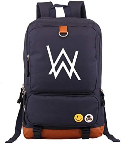 Youngate alan walker Backpack unisex Laptop Book Bag Durable for Travel camping(dark blue)