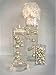 150 Floating Ivory/Off White Pearls - Large Sizes - With Must Have Tranparent Water Gels KIT for The Best Floating Effect - Fills 2 GL of Gels for Your Vases- And 6 Warm White Submersible Fairy Lights