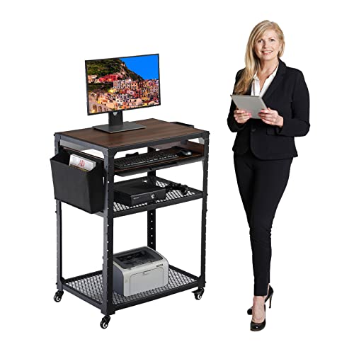 AV Cart with Keyboard Tray, Line Leader AV Cart, Presentation Cart