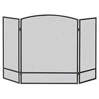 Panacea Products 15951 3-Panel Arch Screen with Double Bar for Fireplace, Multi