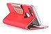 ProCase Wallet Case for iPhone 8 Plus/7 Plus, Flip Fold Card Case Stylish Slim Stand Cover with Wallet Case Fits for iPhone 8 Plus/iPhone 7 Plus -Red