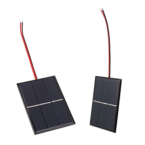 Goodjobb 0.65W 1.5V 430mA Mini Silicon Solar Power Cell Charger Panel DIY Module Solar Cells With Wire Cable