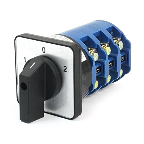 uxcell 380V 125A 3-Phase 3-Position Panel Mount Rotary Cam Changeover Switch