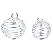 Outus 20 Pieces Spiral Bead Cages Pendants Findings Silver Plated for Jewelry Making, 2 Sizes