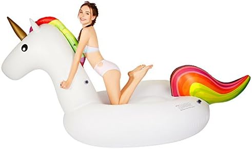 Giant Unicorn Inflatable Pool Floats - Luxury Outdoor Swimming Pool Large Floatie Float Lounge Fun Leisure For Adults Kids