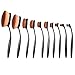 ABCsell 10PC/Set Toothbrush Eyebrow Foundation Eyeliner Lip Oval Brushes