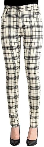 Yangmu Grid Straight-leg Pant (XS, Blackandwhite)