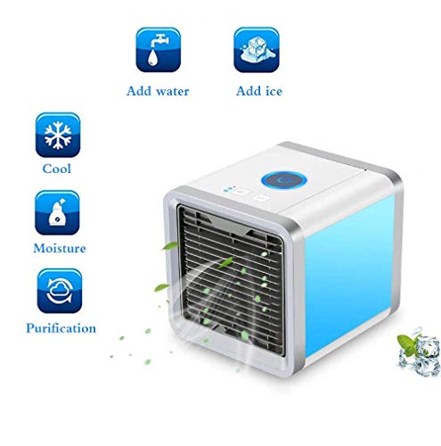 Mini air Cooler, 3-in-1 USB Portable air Conditioner, Personal air Conditioning humidifier, Office Desktop Space Cooling Fan, Purifier
