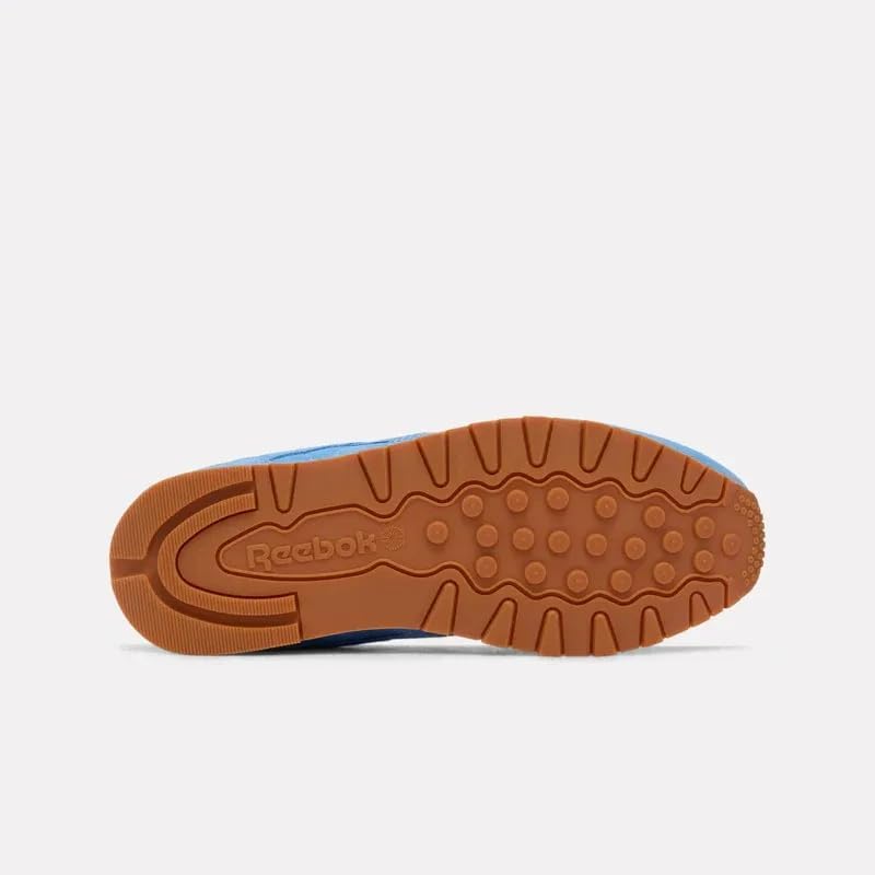 Unisex Classic Leather Sneaker, PERIBLUE/Chalk/Gum, 35 EU