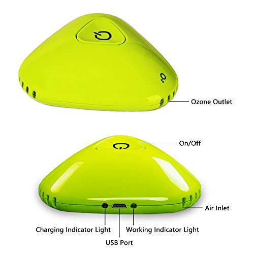 LAOPAO Portable Ozone Generator Odor Elimination System, Used Your Deer Hunting Gear Bag, Refrigerator, Wardrobe, Shoe Cabinet, Cupboard, Bookcase, etc.