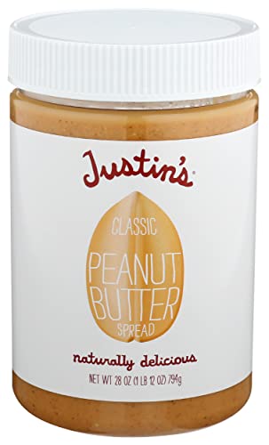 JUSTIN’S NUT BUTTER, PNUT BTR, CLASSIC, SIZE 28 OZ – NO ARTIFICIAL INGREDIENTS GLUTEN FREE KOSHER,1.75 POUND (PACK OF 1)