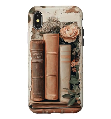 Cottagecore Floral Boho Book Theme Case for iPhone X/XS