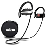 Wireless Earbuds, Waterproof Bluetooth Headphones In-Ear Buds Earphones with Mic + Carrying Case, 12 Hours Play Time for Sport Workout, Noise Cancelling / Sweatproof - Sugoiti