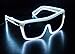 Neon Nightlife White Frame/Tinted Single Lens Tron Style Light Up Glasses