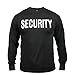 Rothco 2-Sided Security Long Sleeve T-Shirt (US, Alpha, 4X-Large, Regular, Regular, Black)