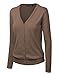 MBJ WSK780 Womens Keep It Classic V Neck Cardigan M Khaki