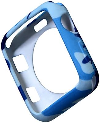 WINTOFW for Apple Watch Case 38mm Soft TPU Plated Protector Bumper Shield IWatch Ultra-Thin Cover for Apple Watch Series 3 Series 2 Series 1 Nike+ Sport Edition Blue