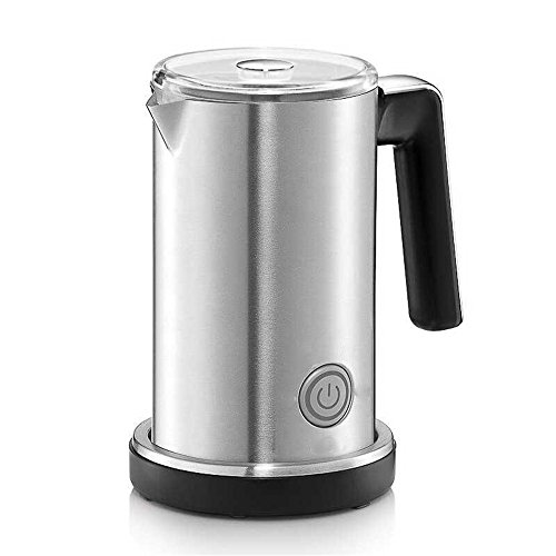 Milk Frother Electric Professional Hot and Cold Dense Foam Coffee One Touch Automatic Milk Steamer Warmer with Whisk Stainless Steel Silent Operation Non-Stick Coating Thick Froth Milk Foamer Machine (Milk Frother 11)