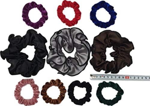Amazon Com 10 Pcs Lot Soft Chiffon Velvet Hair Scrunchie