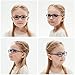 Kids Glasses Frame Unbreakable Smart Looks Cute Blue Eyewear Frame with Clear Square Lens for Boys Girls(Age 2-5)