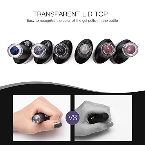 image for Gel Nail Polish Set 6 Colors ULG Non-Toxic Soak Off UV LED Nail Gel Va
