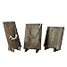 MyGift Rustic Gray Wood Jewelry Tower, Retail Necklace Display Plank, Set of 3