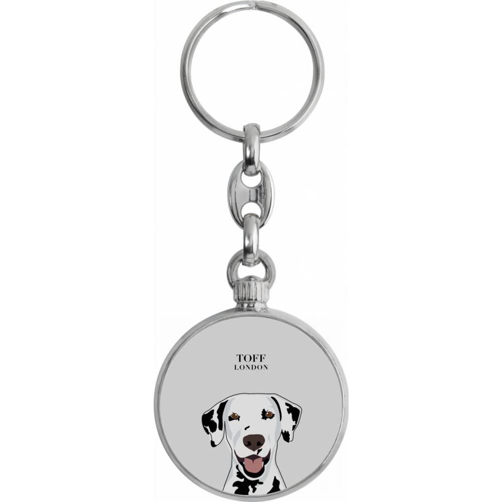 Toff London Black And White Dalmatian Dog Head Keyring โ image 1