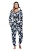 Just Love Adult Onesie / Pajamas Black - Snowflake Medium