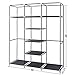 SONGMICS Portable Closet, Wardrobe Closet Organizer with Non-Woven Fabric Cover, Hanging Rods and Shelves, 59 x 17.7 x 69 inches, Large Capacity for Bedroom, Living Room, Dove Gray URYG12GY