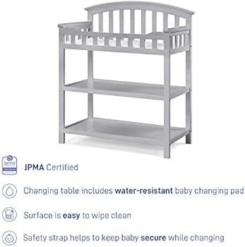 graco changing table pebble gray