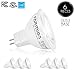 (6 Pack) Parmida LED MR16 Bulb, GU5.3 Base, Dimmable, 7W (50W Equivalent), 2700K(Warm White), 500lm, Spot Light Bulb, UL-Listed, 40° Beam Angle, 12V AC/DC, Track Lighting, Spotlight