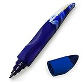 Stabilo Easy Original Refillable Handwriting Rollerball Pen – Left Handed – 0.5mm – Sapphire Barrel - Blue Ink