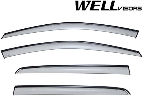 WellVisors VW Golf MK7 5DR 15-UP Side Window Vent Visors Smoke Black Trim