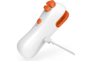 OidoZac Chip Bag Sealer Mini, 𝐑𝐞𝐜𝐡𝐚𝐫𝐠𝐞𝐚𝐛𝐥𝐞 Heat Sealer, 3 in 1 Mini Bag Sealer Heat Seal with Cutter & Magnet, Portable Mini Bag Resealer for Chip Bags, Plastic Bags, Snack Bags (Orange)