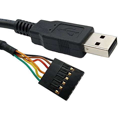 USB to TTL Serial 3.3V UART Converter Cable with FTDI Chip Terminated by 6 Way Header, Works with Galileo Gen2 Boards/BeagleBone Black/Minnowboard Max and More