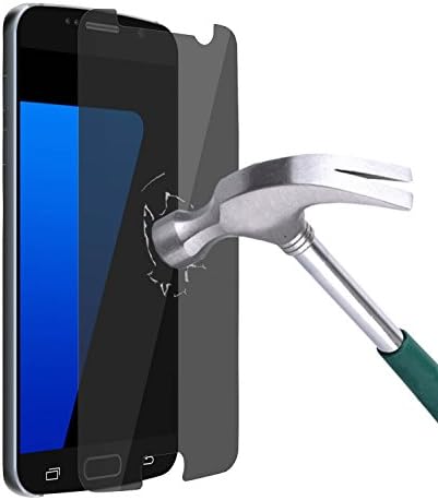 Galaxy S7 Screen Protector, Ulifestyles Mirror Real Tempered Glass Anti Spy Privacy Screen Protector for Samsung Galaxy S7,9H Hardness,High Definition Clear,Explosion-Proof,Anti Shatter, Black
