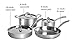 HUFTGOLD Professional Tri-Ply Stainless Steel 7-Piece Cookware Set, with Hive Shape Non-Stick Embossed Design