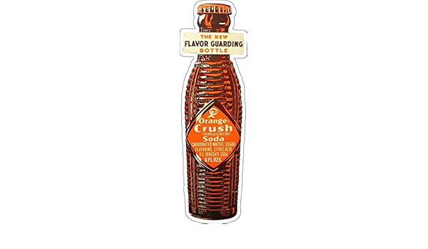Amazon Com American Collectibles Orange Crush Soda Bottle Plasma Metal Sign Vintage Advertisement Reproduction Home Kitchen