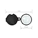 Leather Portable Folding Pocket Magnifier 10X Magnification-Black
