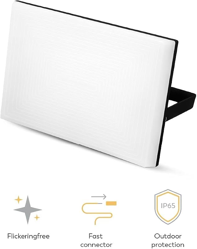 - Foco LED Design para iluminación exterior, 50 W, Luz Fría 6000 K, Impermeable IP65, 4750 lm, Blanco