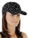 Glitzy Game Sequin Trim Baseball Cap for Ladies, Black