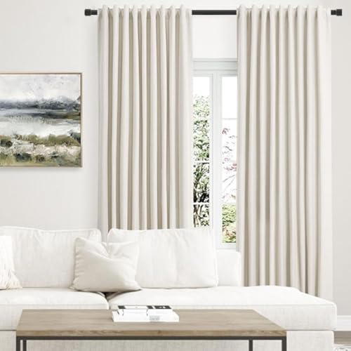 Curtain Rods Curtain Rod Curtain Poles Indoor Curtain Rod Stainless Steel Curtain Rod with Round End and Bracket for Bedroom Living Room Windows Silver 84-143CM