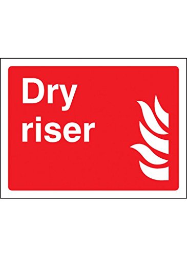 Caledonia Signs 11103E Dry Riser Sign, Rigid Plastic, E: 200 mm x 150 mm