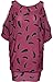 NENONA Women's Cut Out Off Shoulder Blouse Short Sleeve Loose Fit Shirt Top (Red-XL)