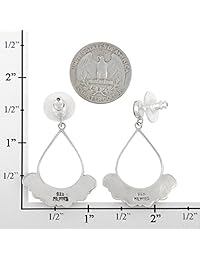 Pendientes de plata de ley con piedras preciosas y turquesa., plata de ley, E1246-C75