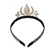GLITTERFIT Girls Snow Queen Crown Headband, Halloween Costumes, Princess Headband for Kids - Silver