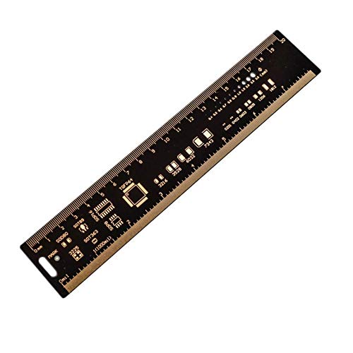 Mayata 1Set 15cm 20cm 25cm Multifunctional PCB Ruler Measuring Tool Resistor Capacitor Chip IC SMD Diode Transistor Package 180 Degrees